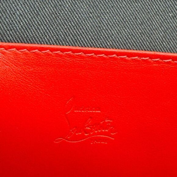 Christian Louboutin Trictrac Portfolio Leather Stud Spike Bag - Picture 11 of 12